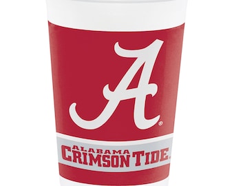 16-ct University of Alabama Crimson Tide Plastic 20oz Disposable Party Cups College Football