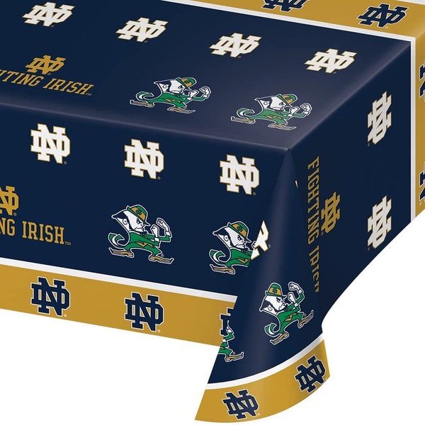 2-Pack University of Notre Dame Fighting Irish  Premium Plastic Table Covers College Football Party