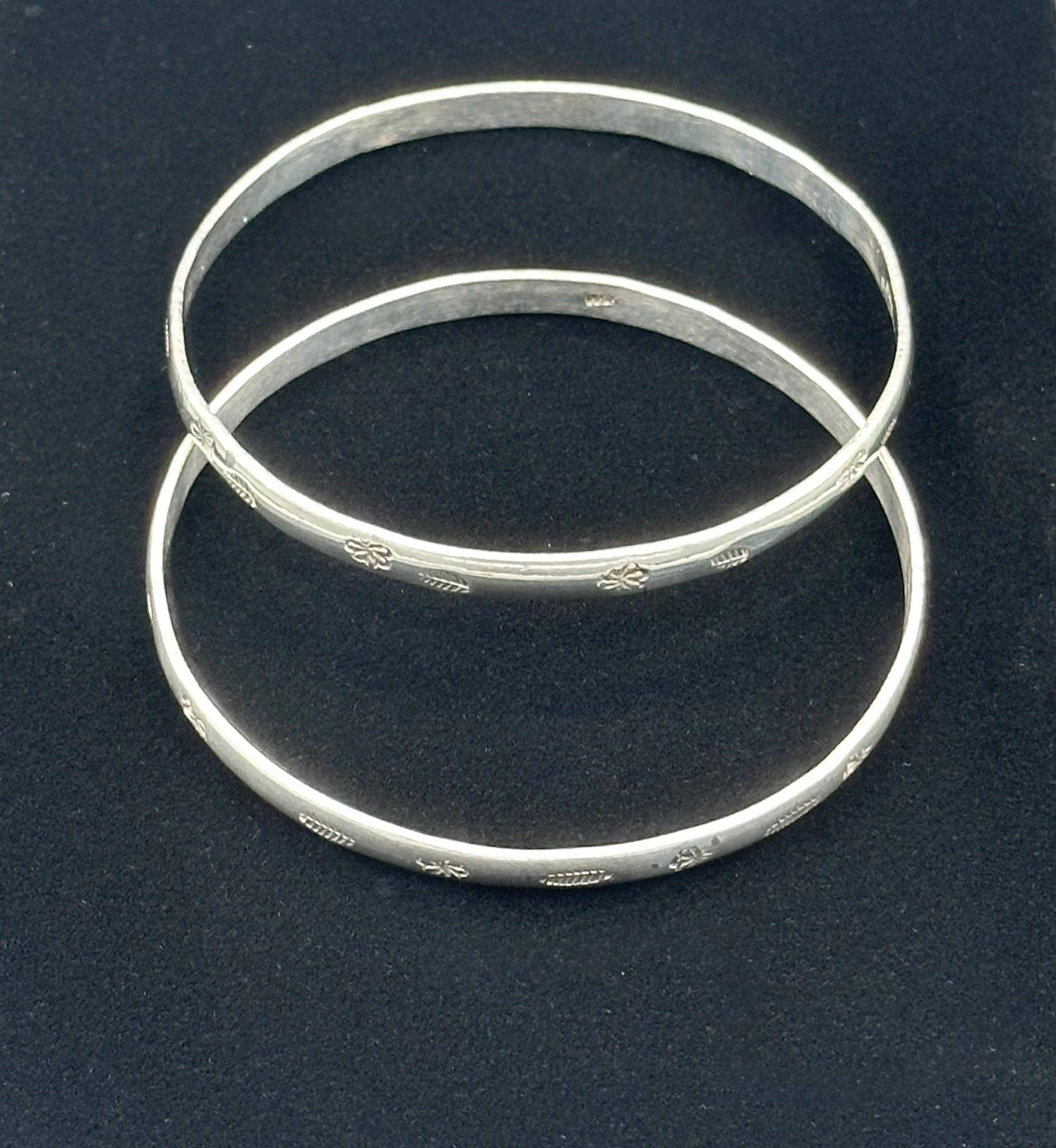 アクセサリー s925 Vintage Silver Bangle Antique 925 Silver Bangle - Etsy