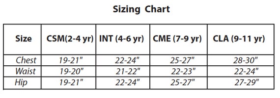 Sbd Size Chart