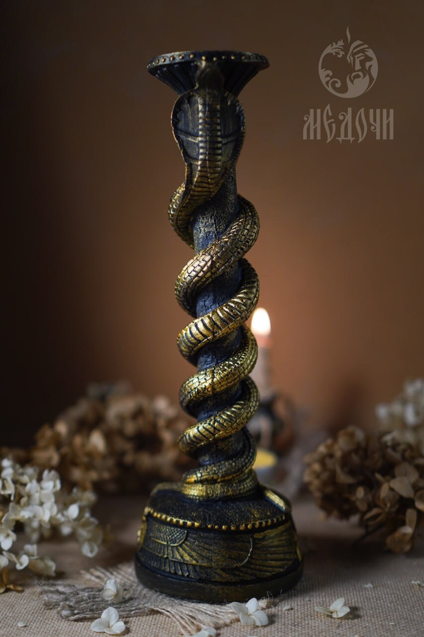 Candlestick Snakes Silicone Mold Mold Mold for Resin Candle Etsy