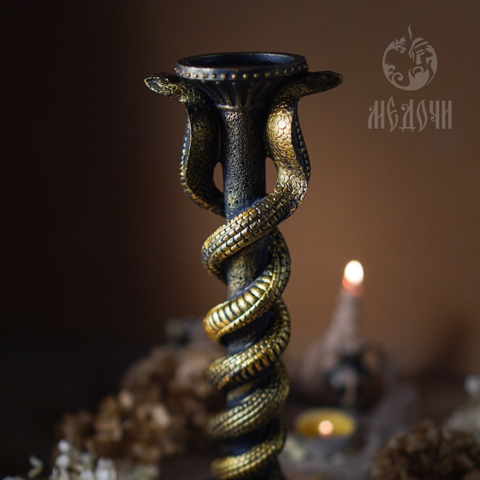 Candlestick Snakes Silicone Mold, Mold Mold for Resin Candle Silicone