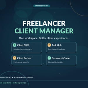 Notion Client CRM & Portal for Freelancers | Onboarding and Client Management Template