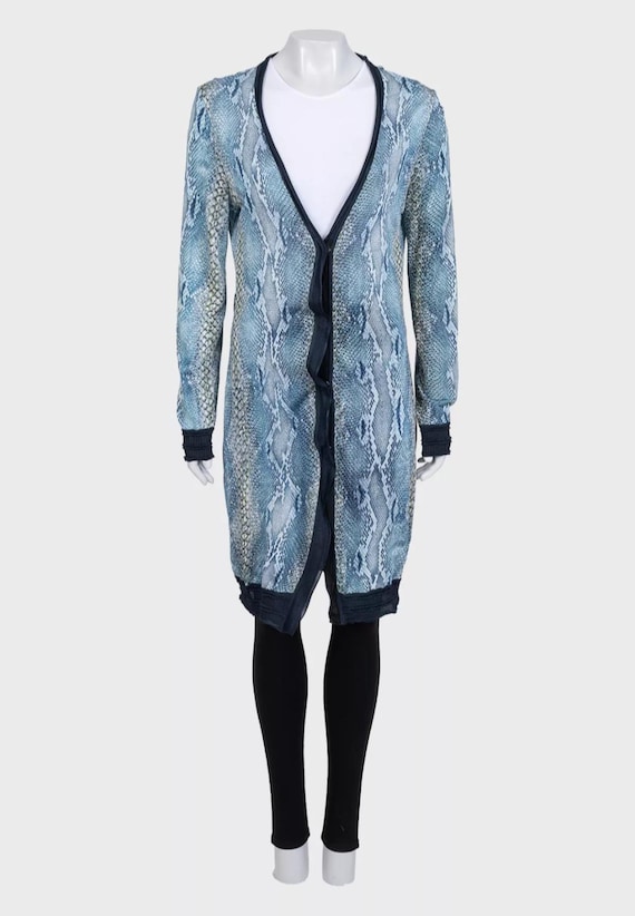 Roberto Cavalli, Roberto Cavalli Animal Print Snap Cardigan, Size IT 42 (M)