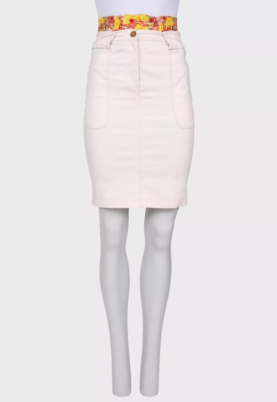 Roberto Cavalli, Roberto Cavalli Combined Straight Pencil Skirt, Size IT 40 (XS)