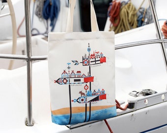 Shopping bag Tote bag Shopping tote Martket bag Canvas tote Yellow Handbag Shoulder bag Red tote Blue tote Pattern tote bag