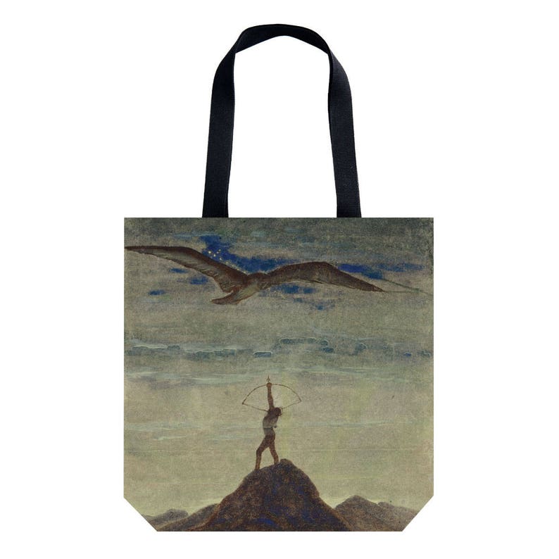 Tote bag Shopping bag Shopping tote Martket bag Handbag Shoulder bag Sagittarius present Ciurlionis art image 2