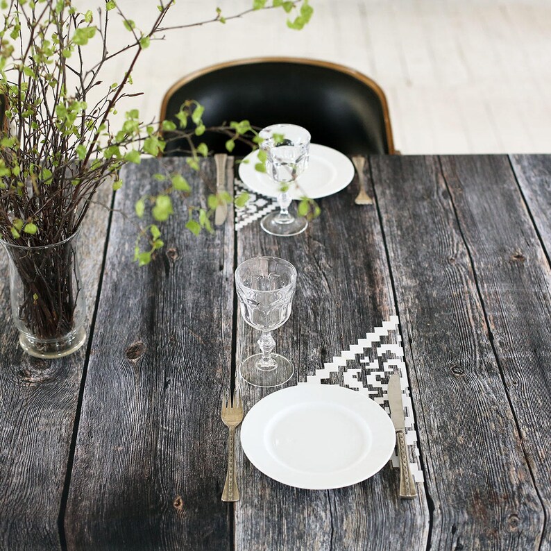 Tablecloth rustic wood Tablecloth rectangle Gray table cover Square table cloth Custom leght tablecloth Long tablecloth image 5