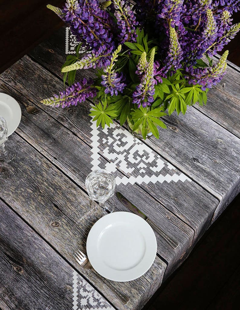 Tablecloth rustic wood Tablecloth rectangle Gray table cover Square table cloth Custom leght tablecloth Long tablecloth image 6