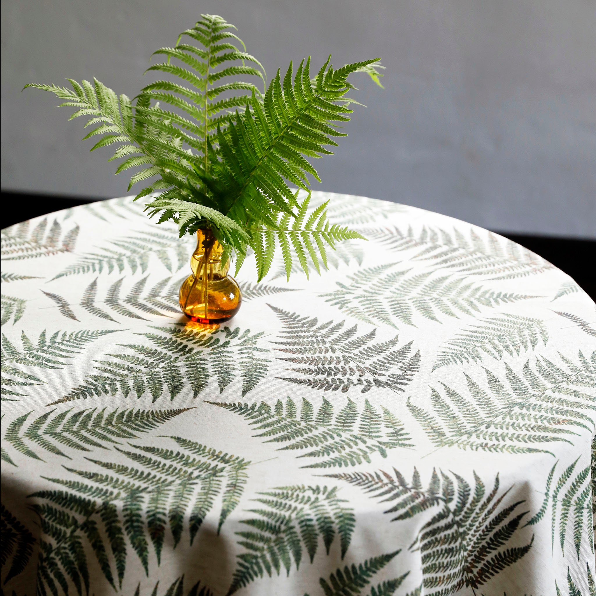 Square Tablecloth Linen Tablecloth Fern Leaves Table Cloth Etsy UK