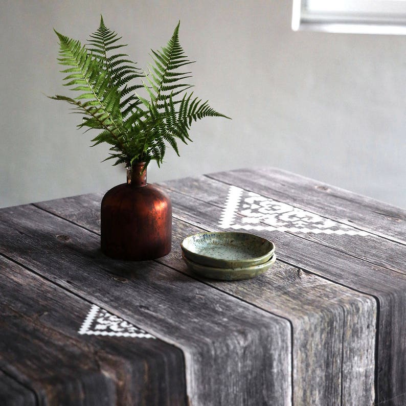 Tablecloth rustic wood Tablecloth rectangle Gray table cover Square table cloth Custom leght tablecloth Long tablecloth image 1