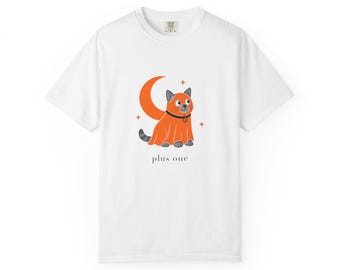 Ghost Cat Shirt | Spooky Cat Mom & Dad Halloween Tee | Cute Cat Lover Fall Shirt | Comfort Colors