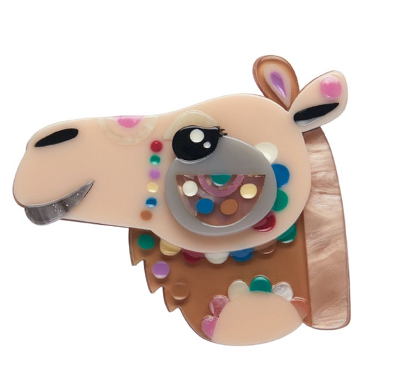 ERSTWILDER Pete Cromer The Cautious Camel Acrylic Brooch Pin!