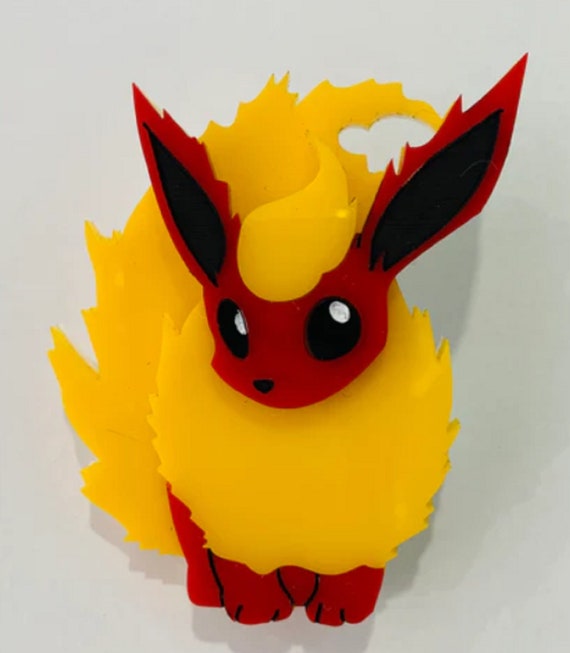 DAISY JEAN Designs Flareon Acrylic Brooch Pokemon Collection!