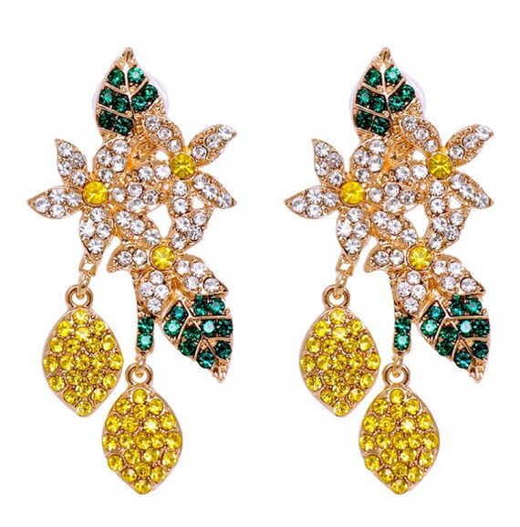 Gorgeous Crystal Lemon Drop Earrings