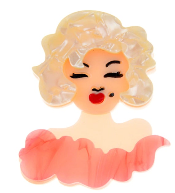 Adorable Acrylic Movie Starlet Brooch