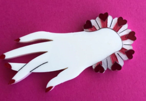 DAISY JEAN Love's Good Luck Acrylic Valentine Brooch