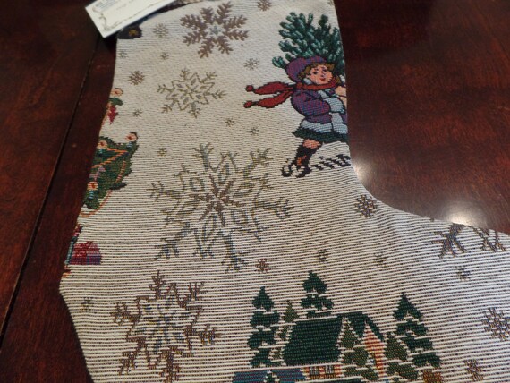 Fabulous Vintage Victorian Inspired Christmas Stocking-New Old Stock
