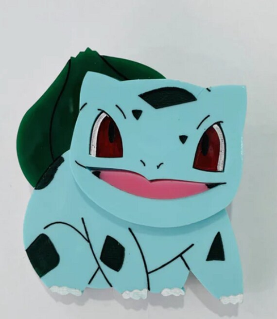DAISY JEAN Designs Bulbasaur Acrylic Brooch Pokemon Collection!