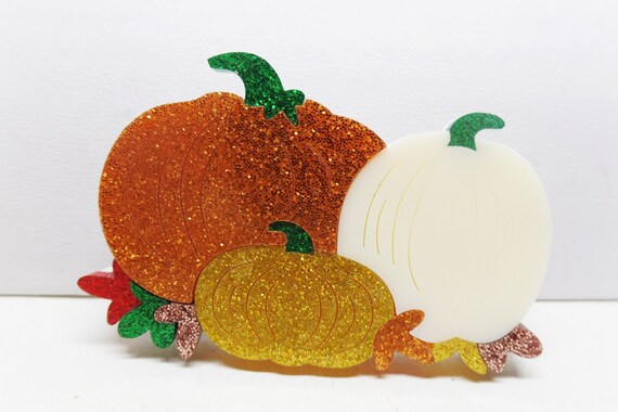 Lovely Acrylic Pumpkin Patch Autumn Brooch Limited Edition