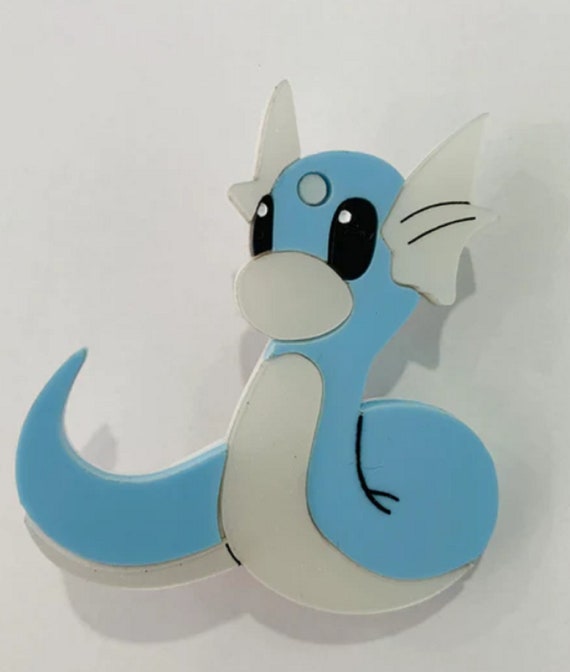 DAISY JEAN Designs Dratini Acrylic Brooch Pin Pokemon Collection!