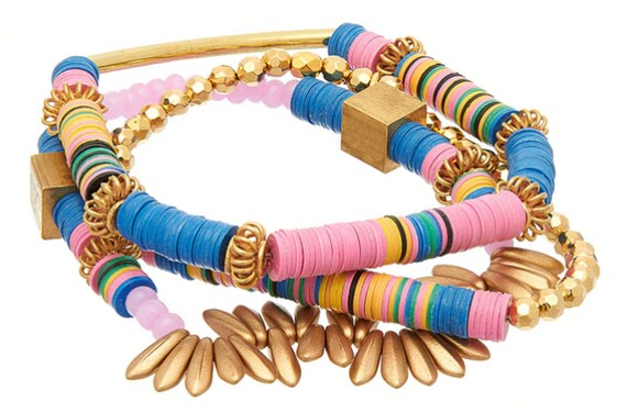 Gummy Sugar Cube Stretch Bracelet Set
