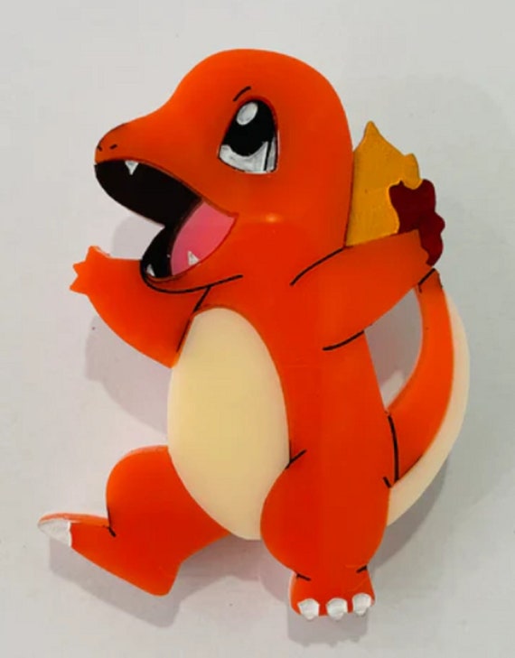 DAISY JEAN Designs Charmander Acrylic Brooch Pokemon Collection!