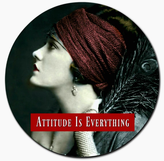 Attitude is Everything Retro Pocket Mirror