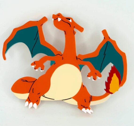 DAISY JEAN Designs Charizard Acrylic Brooch Pokemon Collection!