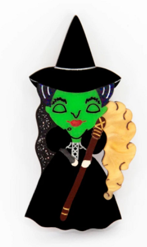 DAISY JEAN Acrylic Wicked Witch Brooch!