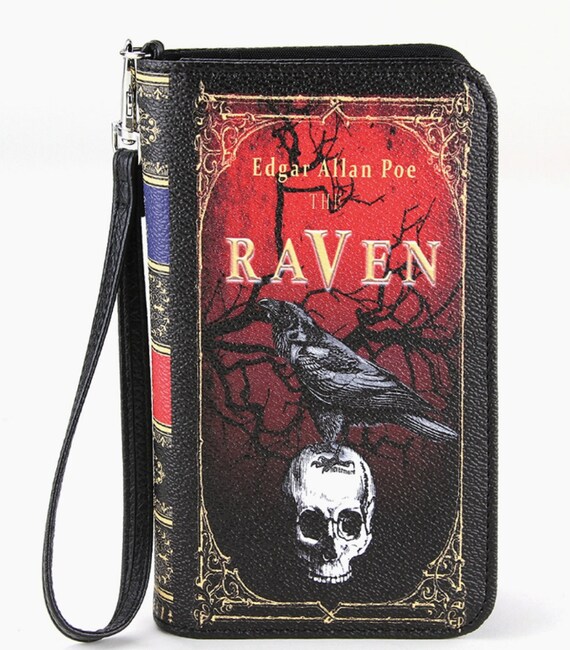 Edgar Allen Poe The Raven Book Wallet with Removable Wristlet