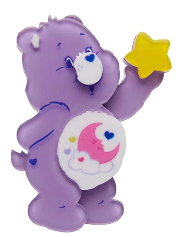 ERSTWILDER Care Bears Collection Purple Sweet Dreams Bear Acrylic Brooch Pin