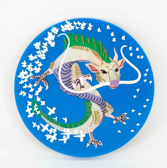 DAISY JEAN GHIBLI Designs Haku Dragon Acrylic Brooch