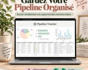Suivi pipeline commercial | Tableau pipeline ventes | Suivi opportunités ventes | Pipeline 9 étapes | Excel & Google Sheets