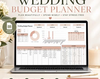 Wedding Budget Plan | Wedding Budget Excel | Bride Groom Budget | 30 Category Tracker with Due Dates | Digital Download