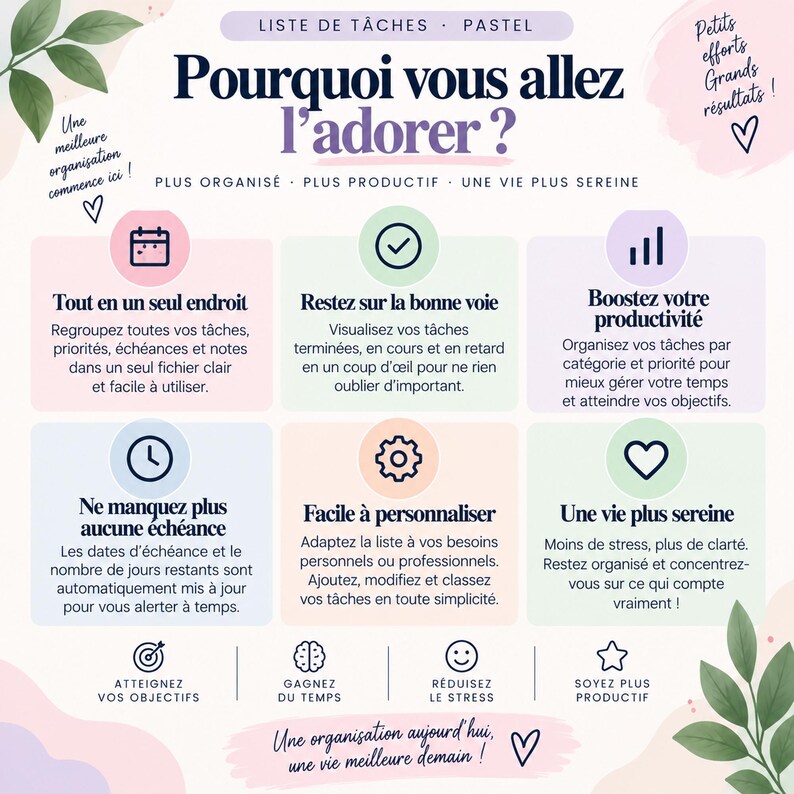 Liste de tâches Excel | Tableau suivi tâches | Gestionnaire de tâches | Priorités, statuts, et échéances | Excel et Google Sheets