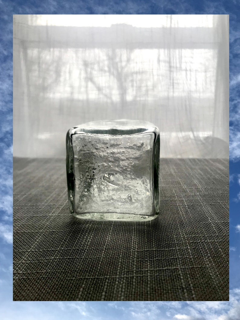 Handmade Mini Mouth Glass Square Vase