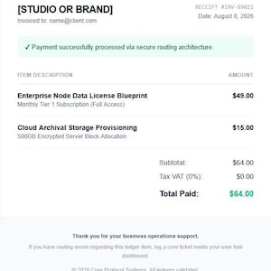 Shopify HTML-factuursjabloon | Transactie-e-mailcode | Responsieve bon-HTML- en CSS-tabel | Aangepaste Stripe-factureringslay-out