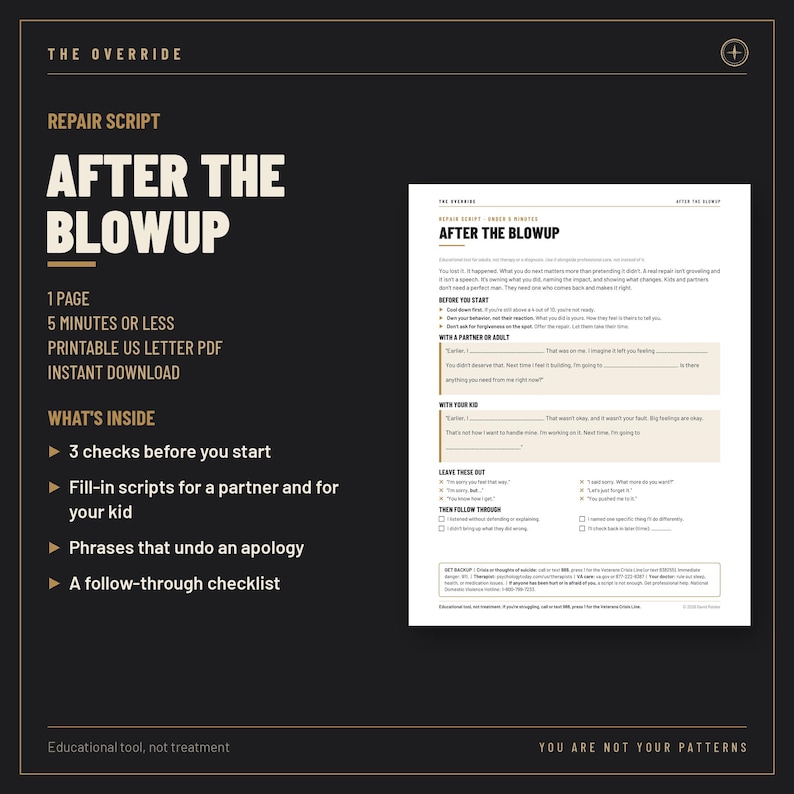 Apology Worksheet.pdf How to Apologize Worksheet for Men, Repair Script After an Argument ...