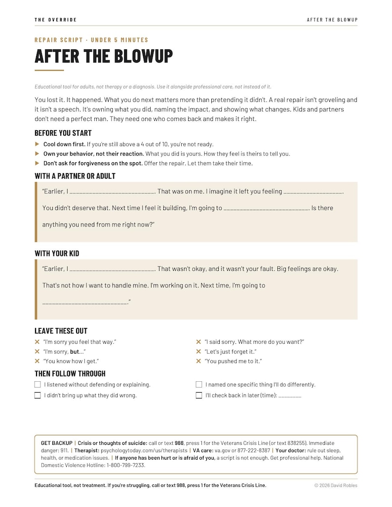 Apology Worksheet.pdf How to Apologize Worksheet for Men, Repair Script After an Argument ...