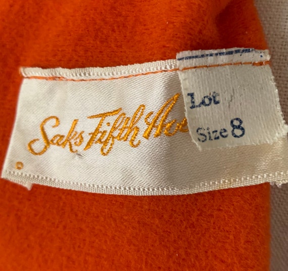 60s/70s Saks Fifth Avenue Green and Orange Fuzzy … - image 9