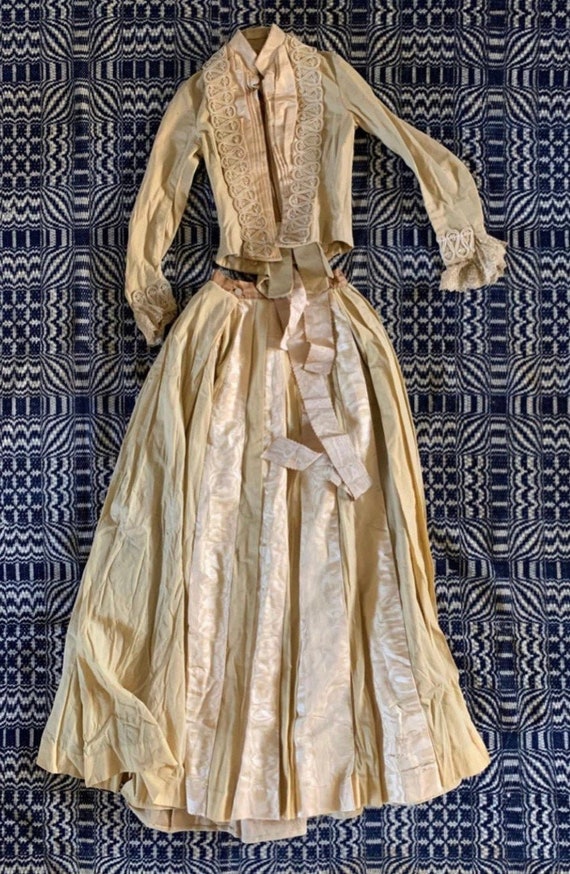 1887 Victorian Wedding Dress/ Suit. Skirt, Jacket… - image 1