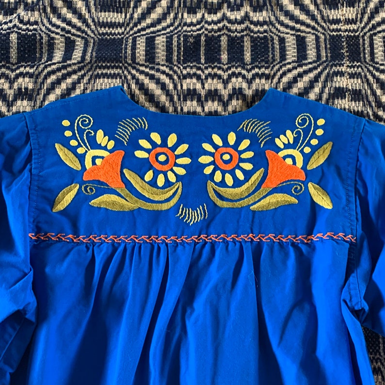 La Casa De Josefa Peasant Style Turquoise Blouse With Floral - Etsy