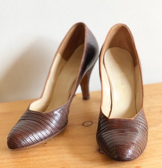 Late 1940s/ Early 1950s Classic Brown Lizard Skin