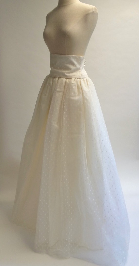 Ivory Tulle Skirt, Layered Wedding Skirt, 90s Wedd