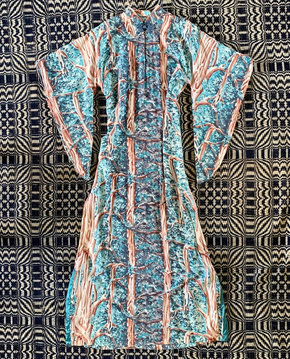 1940s Pake Muu Dress, Polynesian Dress, Hawaiian D