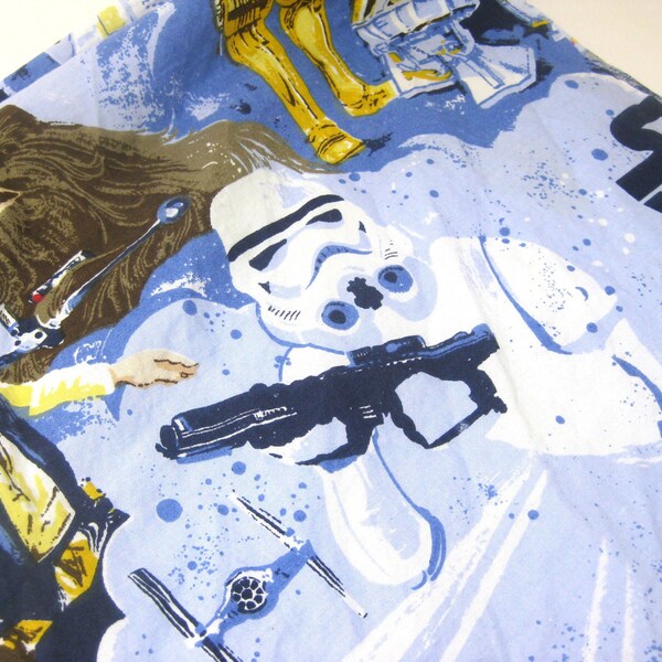 Star Wars cotton woven fabric 20" x 20" diaper cut