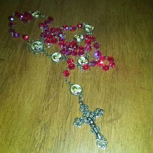 Madonna and Child Swarovski Crystal Rosary