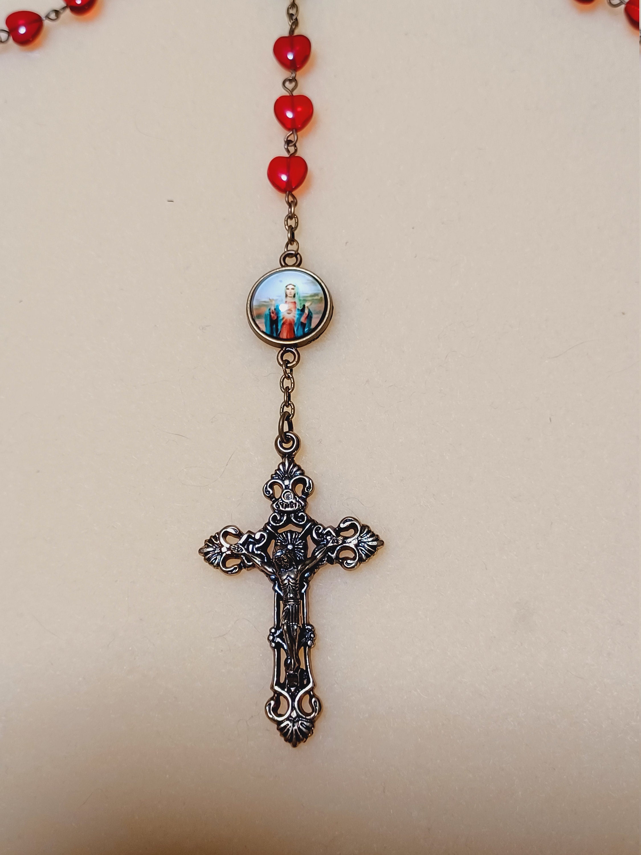 Immaculate Heart of Mary Rosary - Etsy