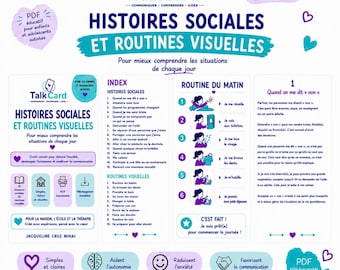 AUTISM - 15 sociala historier + 10 visuella rutiner | PDF tillgänglig för nedladdning